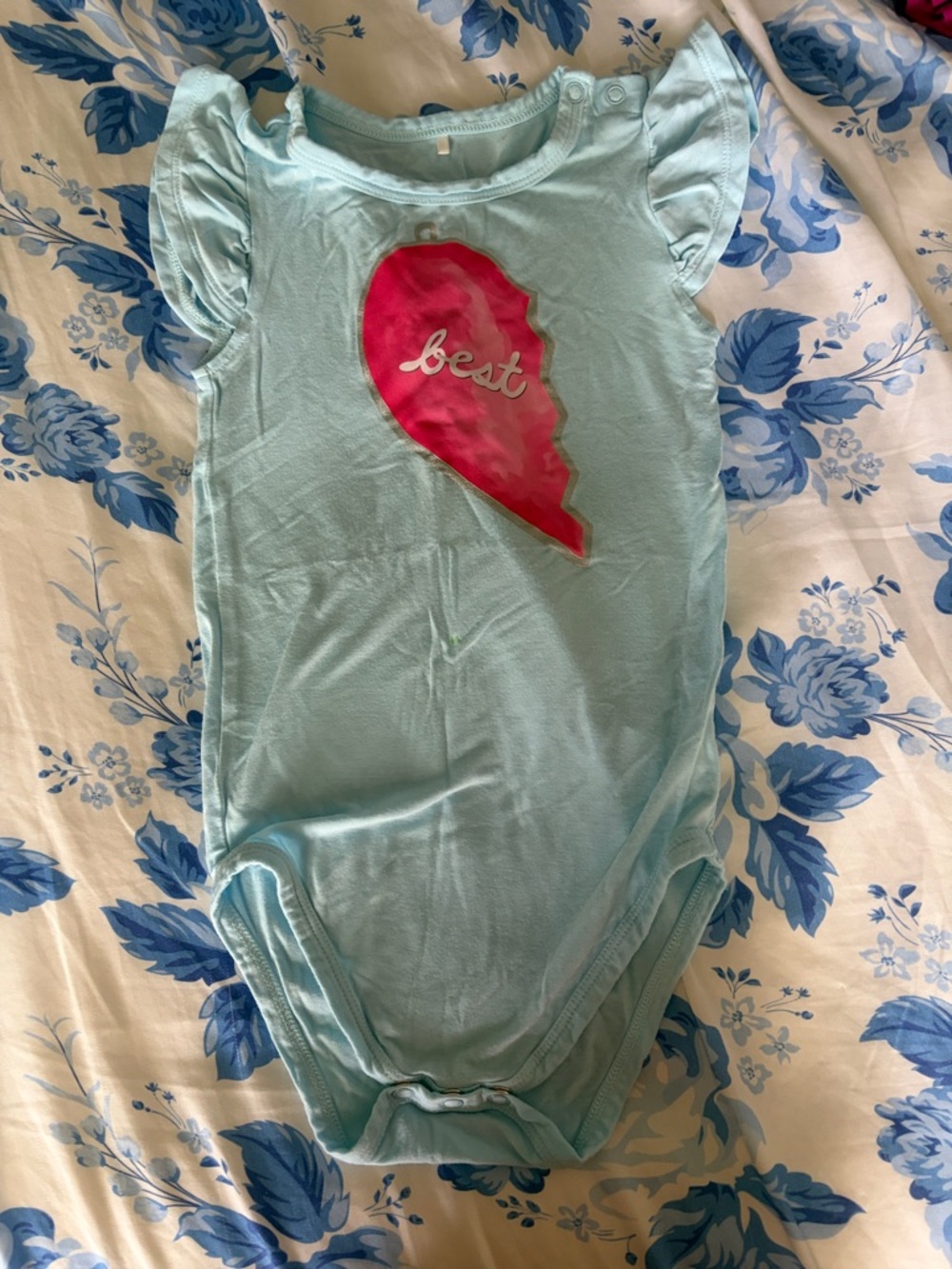 Posh Peanut “best” half of valentine bodysuit 2T
